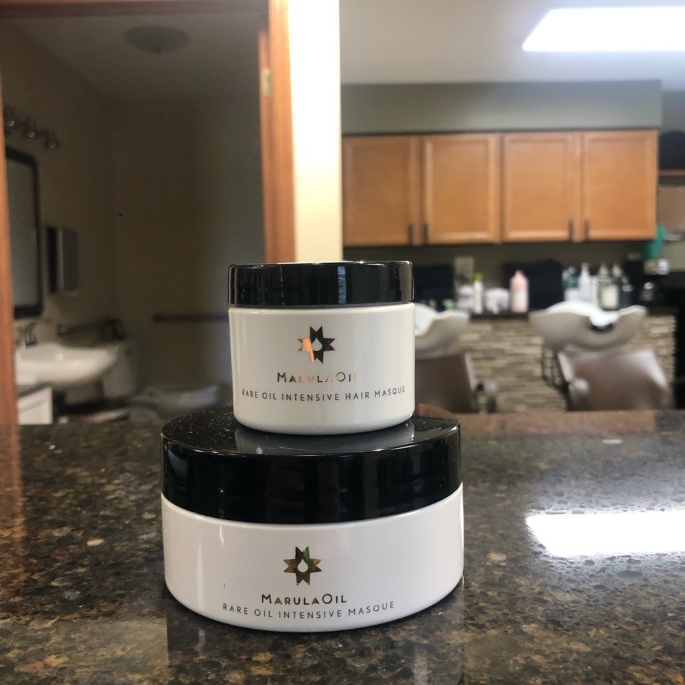 1-1.7oz & 1-6.8oz Marula Oil intensive hair masque
